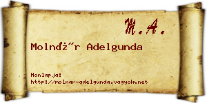 Molnár Adelgunda névjegykártya